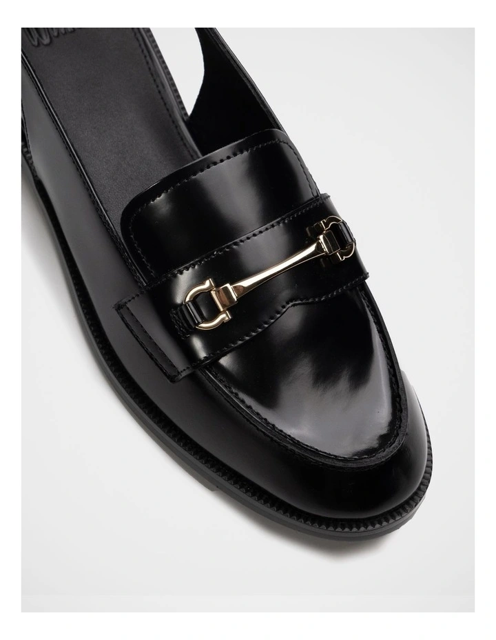 Alexia Leather Slingback Loafer in Black image 3