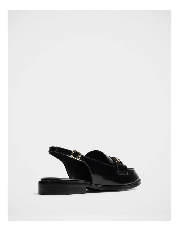 Alexia Leather Slingback Loafer in Black image 4