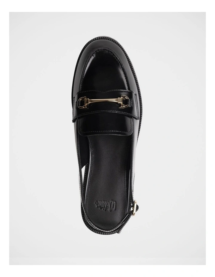 Alexia Leather Slingback Loafer in Black image 5