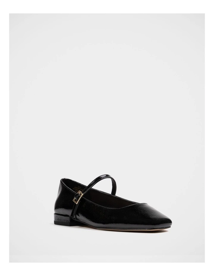 Aria Crinkle Patent Leather Mary Jane in Black image 2