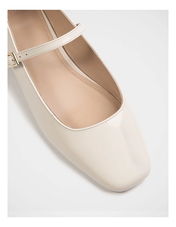 Aria Crinkle Patent Leather Mary Jane in Vintage Ivory image 3