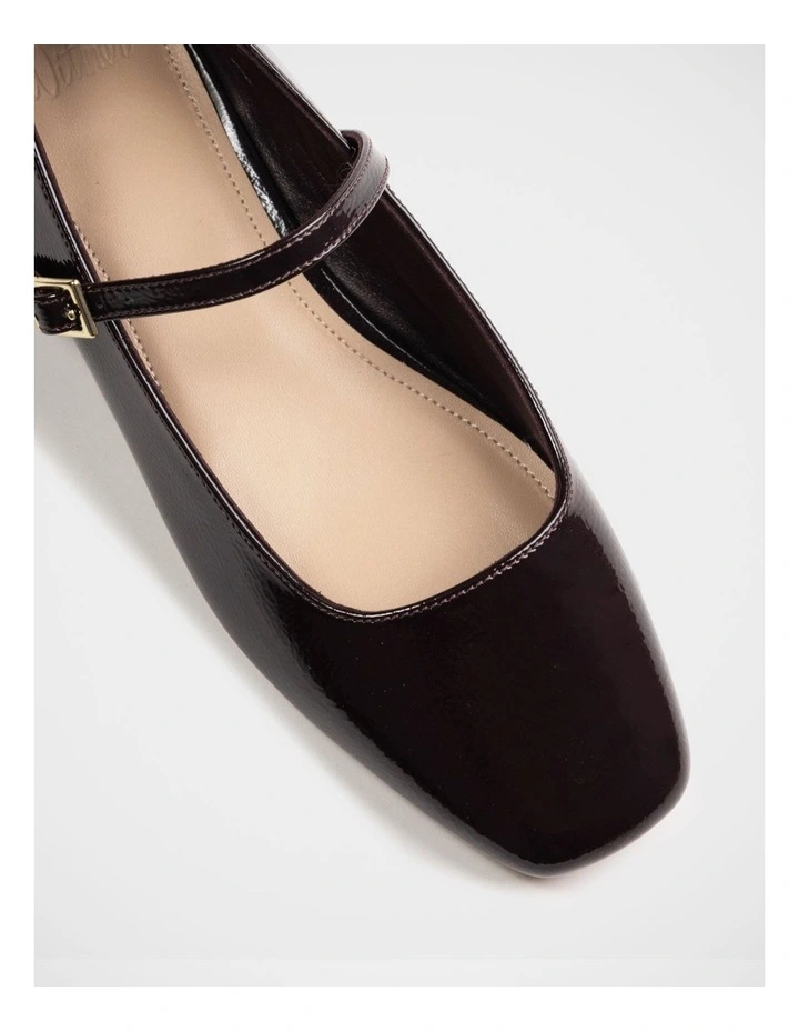 Aria Crinkle Patent Leather Mary Jane in Plum image 3