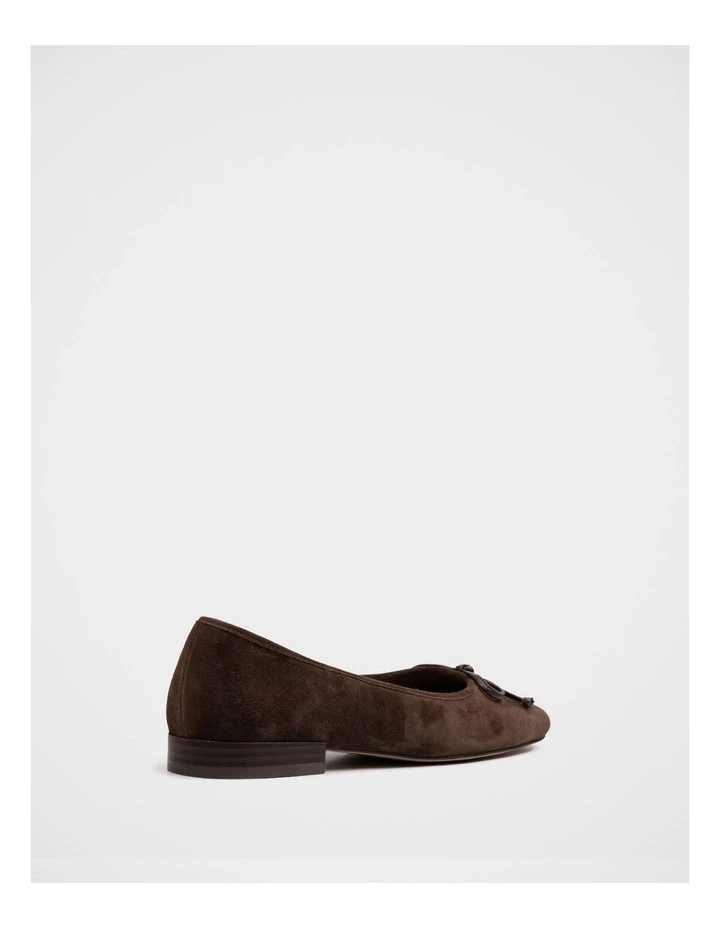 Armenia Suede Leather Ballet Flat in Chocolate image 4