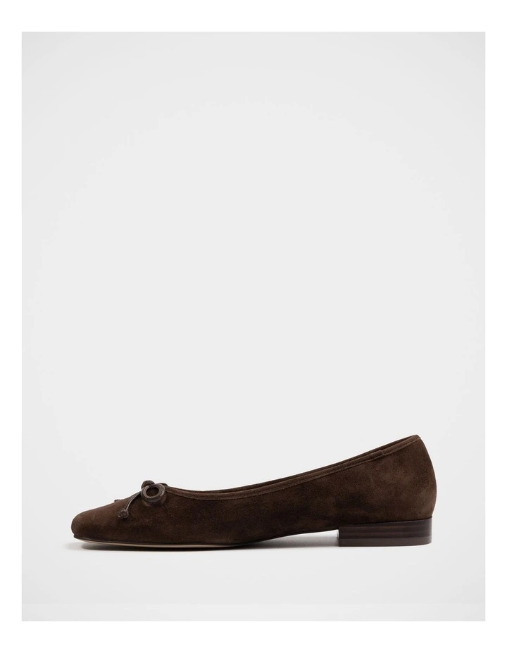Armenia Suede Leather Ballet Flat in Chocolate image 6