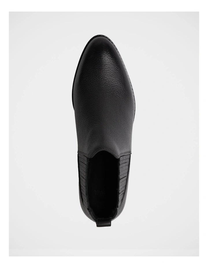 Jassie Leather Ankle Boot in Black image 5