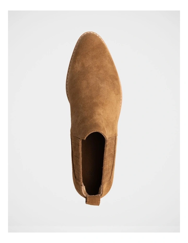 Jassie Suede Leather Ankle Boot in Toast image 5