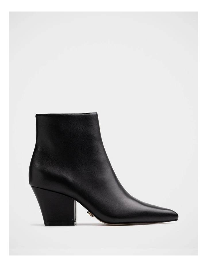 Kloe Leather Ankle Boot in Black image 1