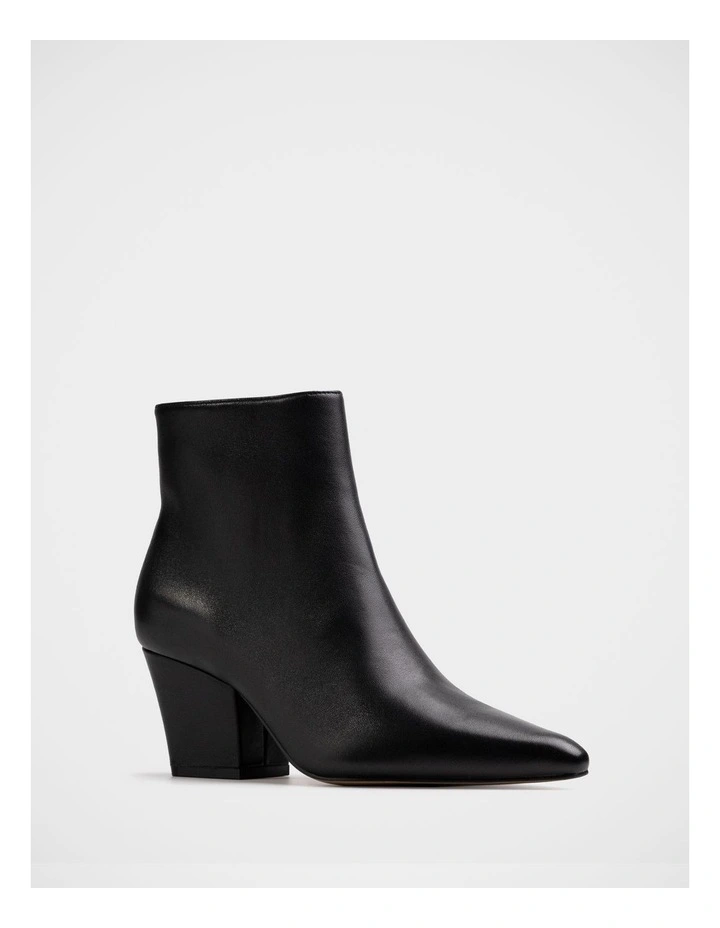 Kloe Leather Ankle Boot in Black image 2