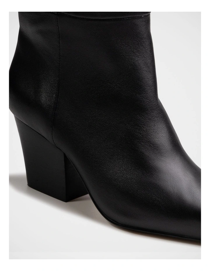 Kolton Leather Knee High Boot in Black image 3