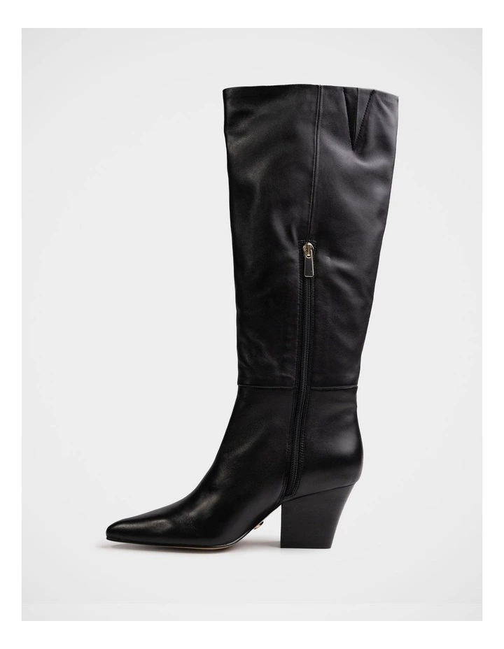 Kolton Leather Knee High Boot in Black image 6
