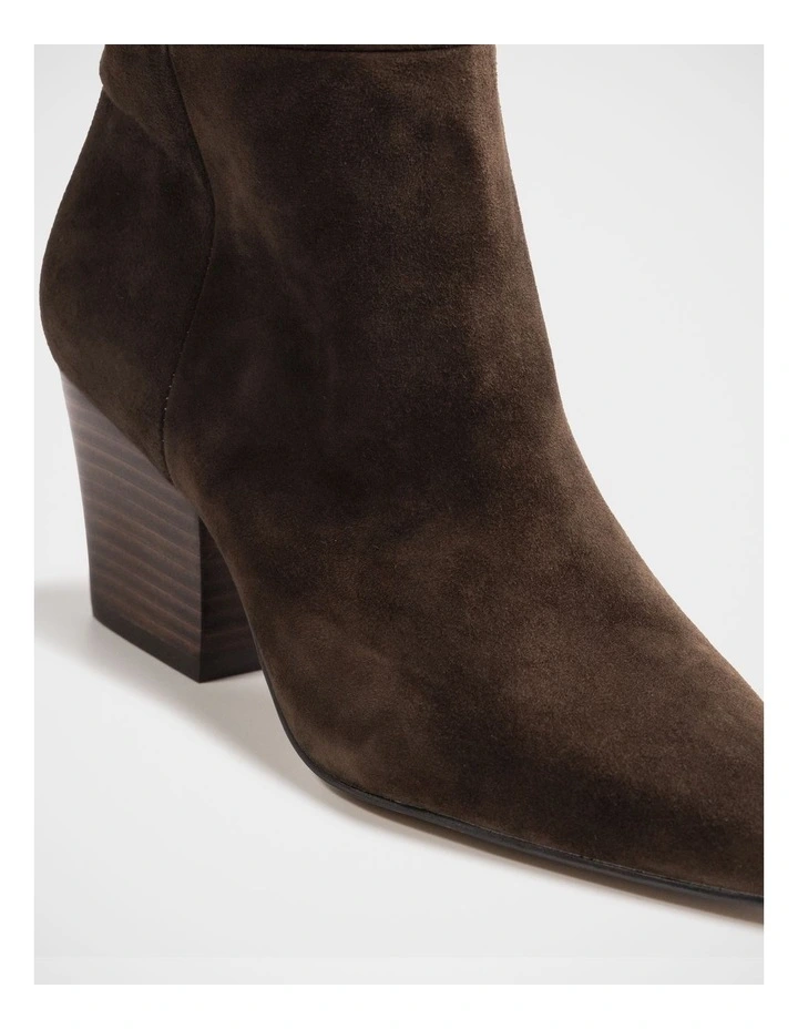 Kolton Suede Leather Knee High Boot in Chocolate image 3