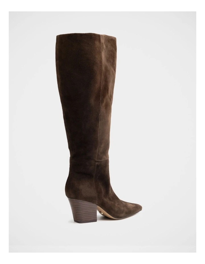 Kolton Suede Leather Knee High Boot in Chocolate image 4
