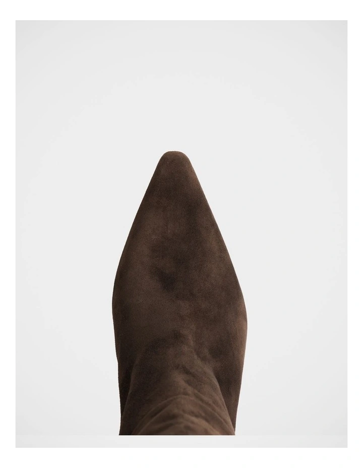 Kolton Suede Leather Knee High Boot in Chocolate image 5
