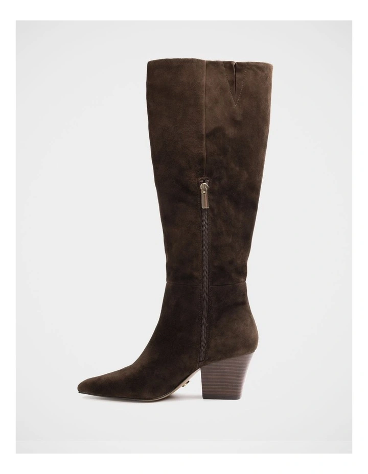 Kolton Suede Leather Knee High Boot in Chocolate image 6