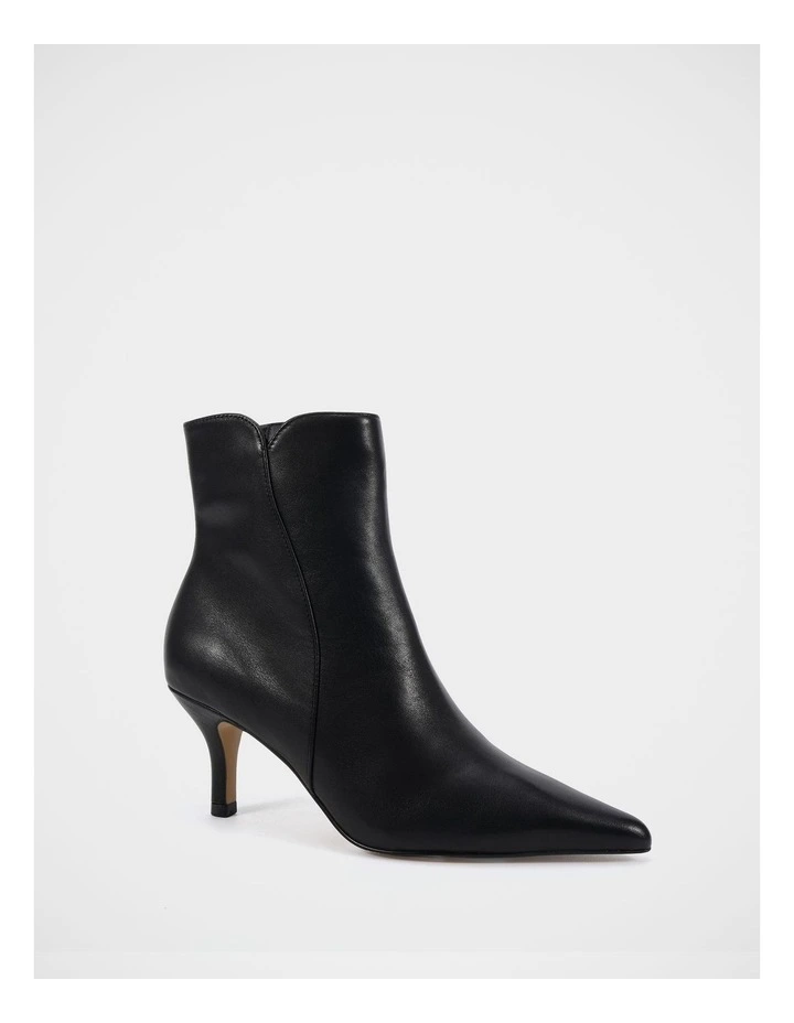 Tiara Leather Ankle Boot in Black image 2