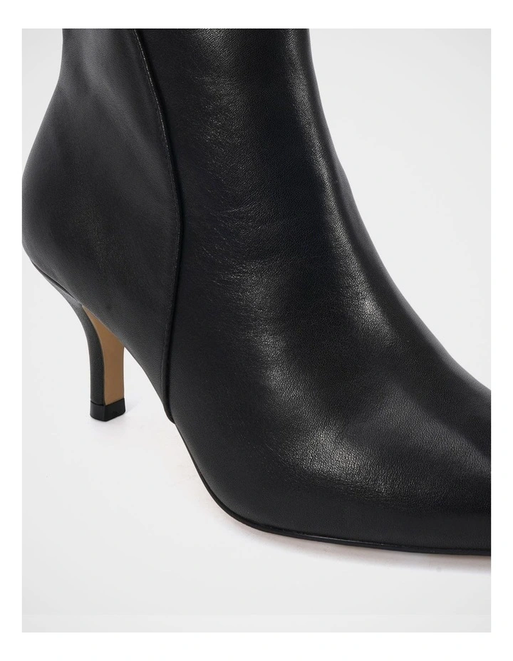 Tiara Leather Ankle Boot in Black image 3