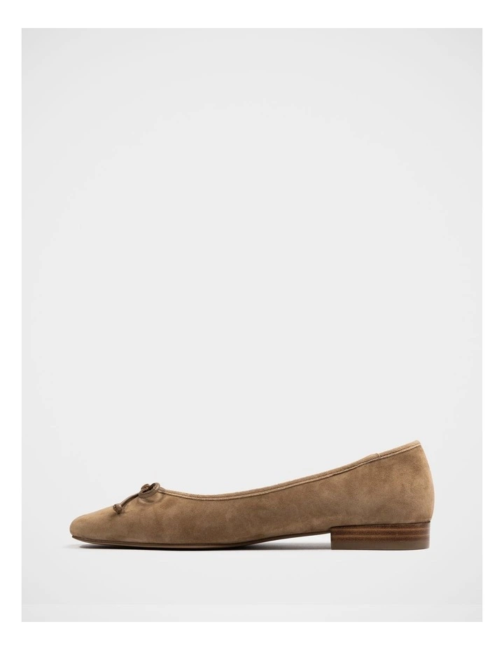 Armenia Suede Leather Ballet Flat in Fawn image 6