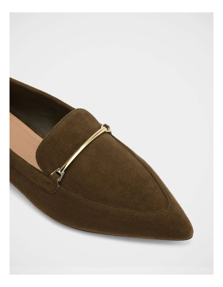 McGraw Suede Leather Loafer in Olive Green image 3