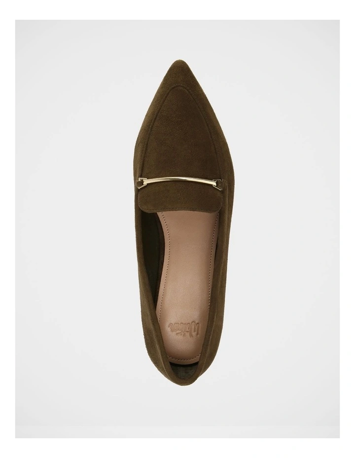 McGraw Suede Leather Loafer in Olive Green image 5