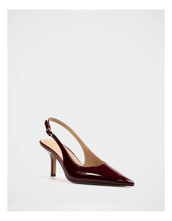Leia Patent Leather Slingback in Berry image 2