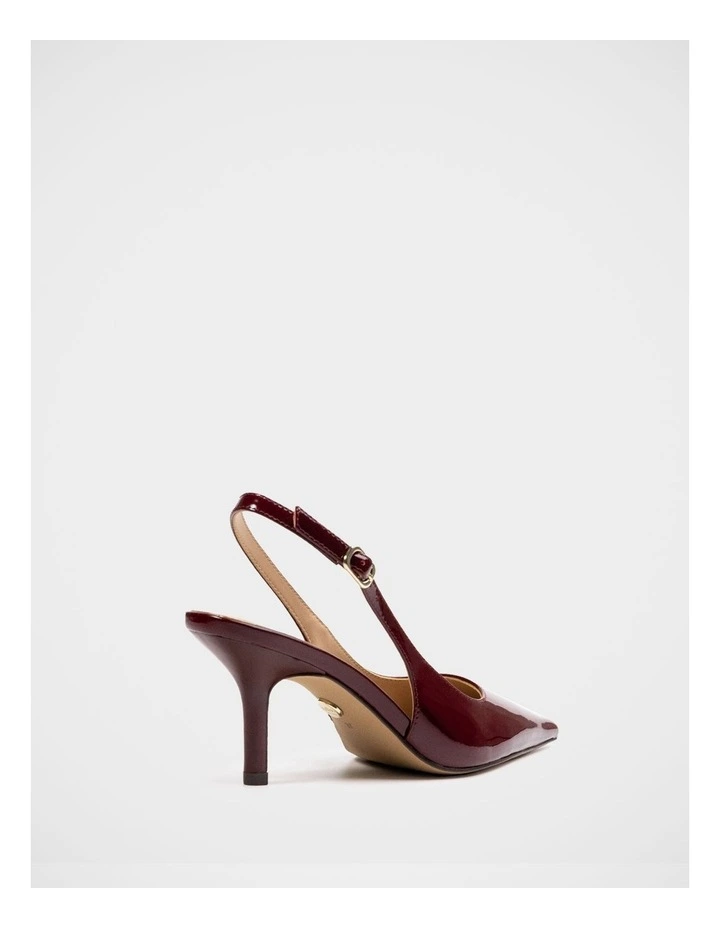 Leia Patent Leather Slingback in Berry image 4