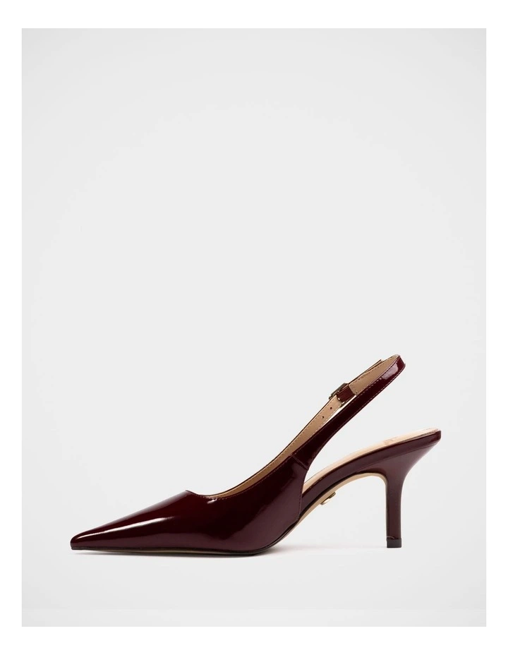 Leia Patent Leather Slingback in Berry image 6