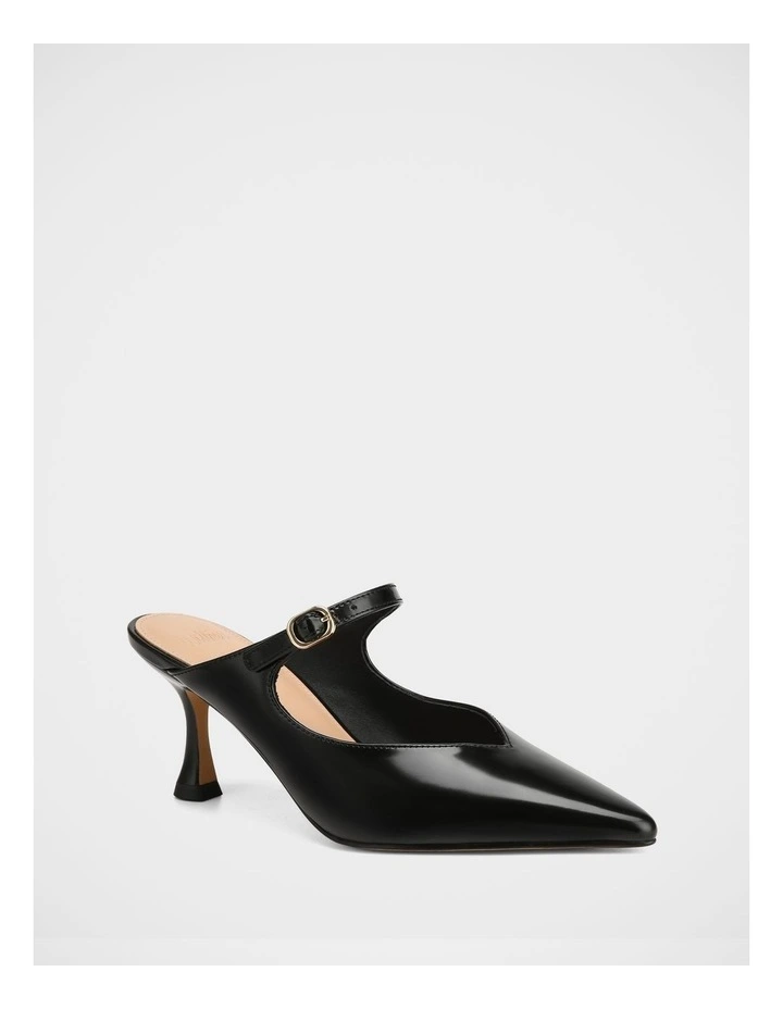 Lucille Leather Mule in Black image 2