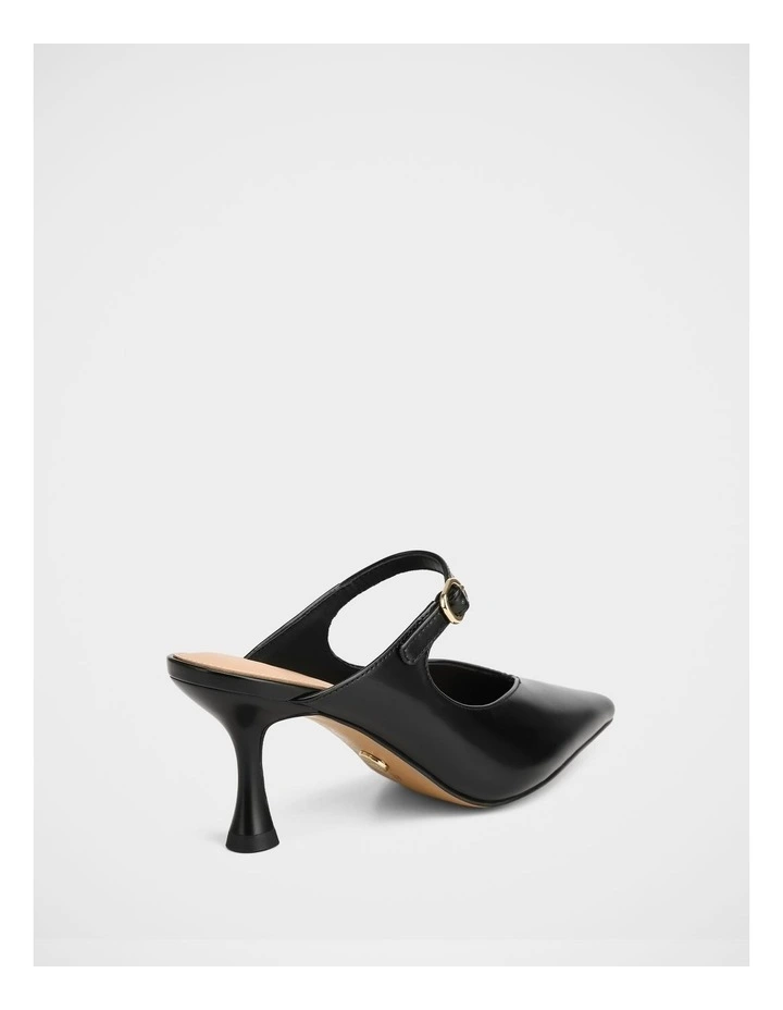 Lucille Leather Mule in Black image 4