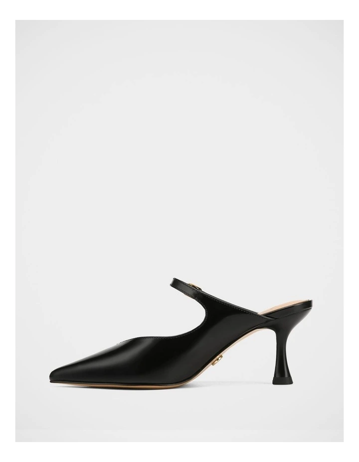 Lucille Leather Mule in Black image 6