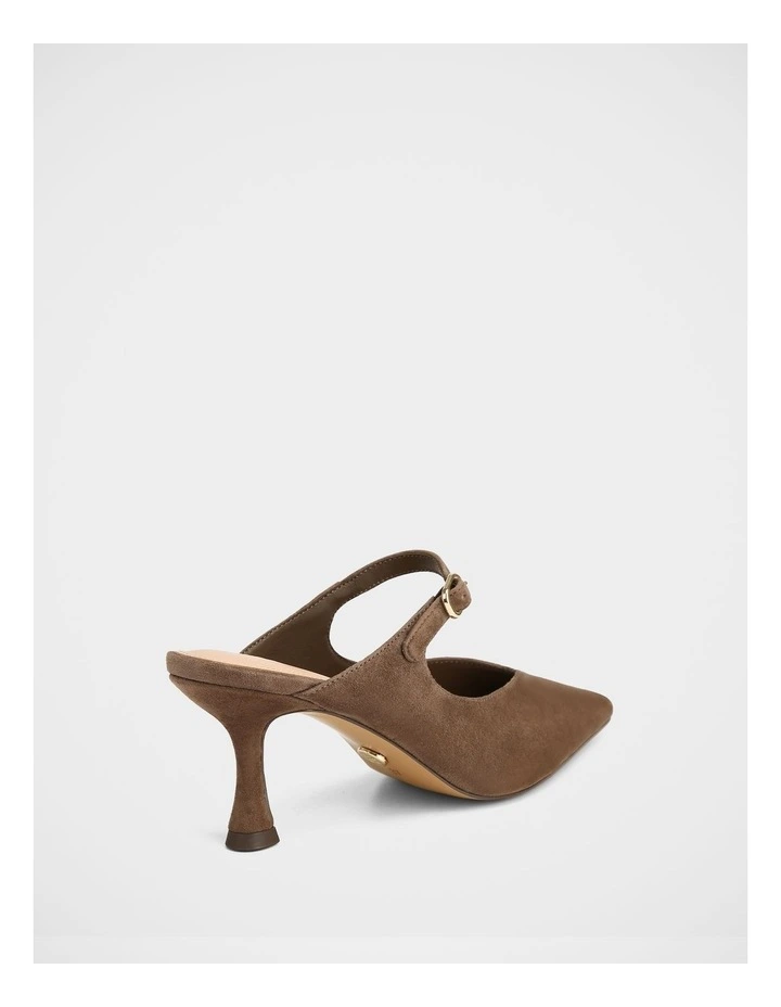 Lucille Suede Leather Mule in Mocha Brown image 4