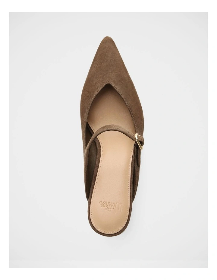 Lucille Suede Leather Mule in Mocha Brown image 5
