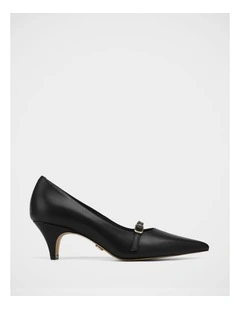 Gretalina Leather Pump in Black