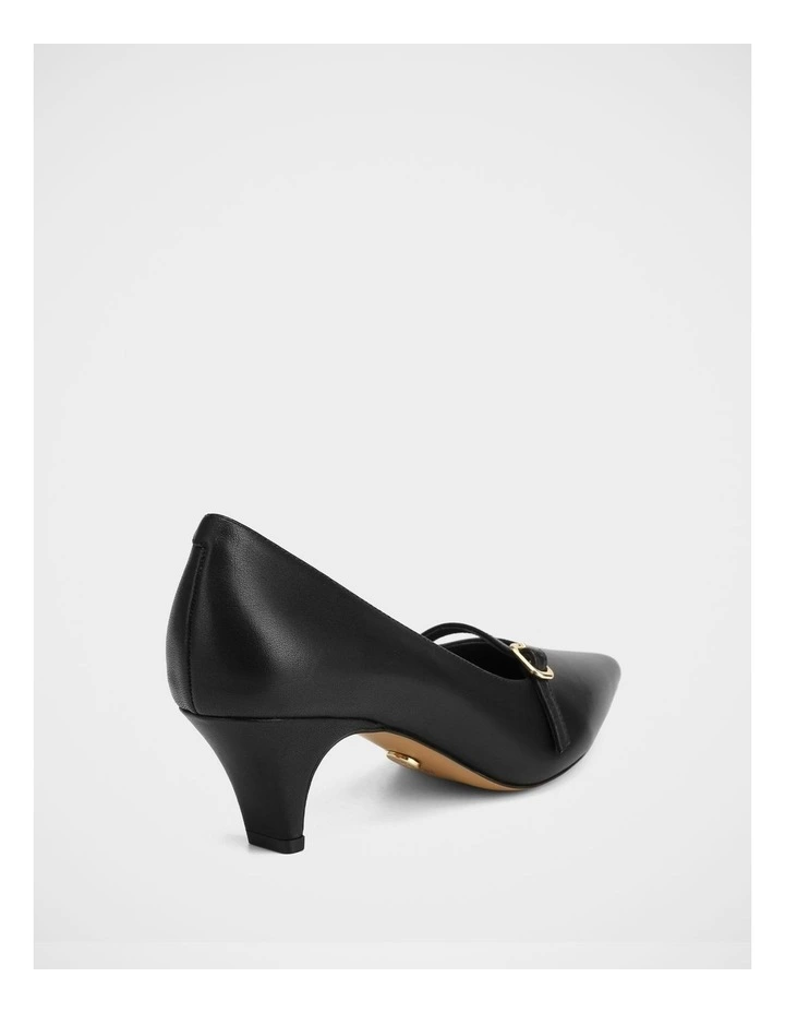 Gretalina Leather Pump in Black image 3