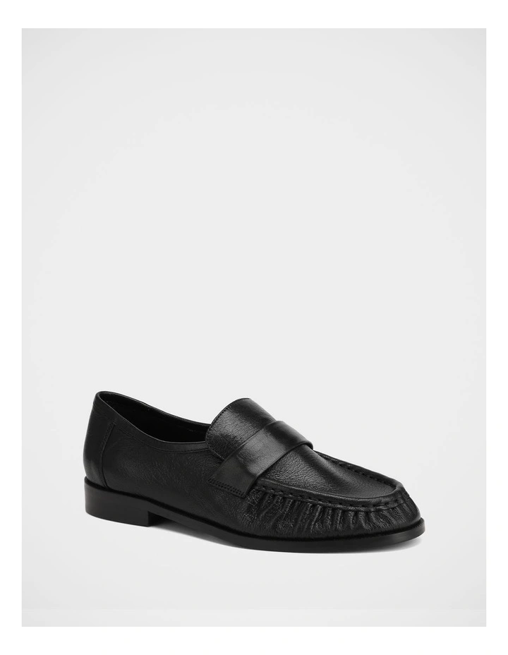 Adriel Leather Loafer in Black image 2