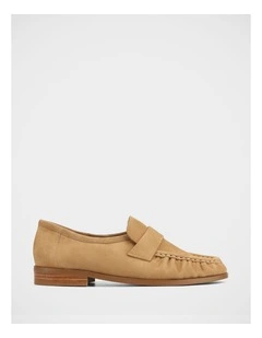 Adriel Suede Leather Loafer in Fawn