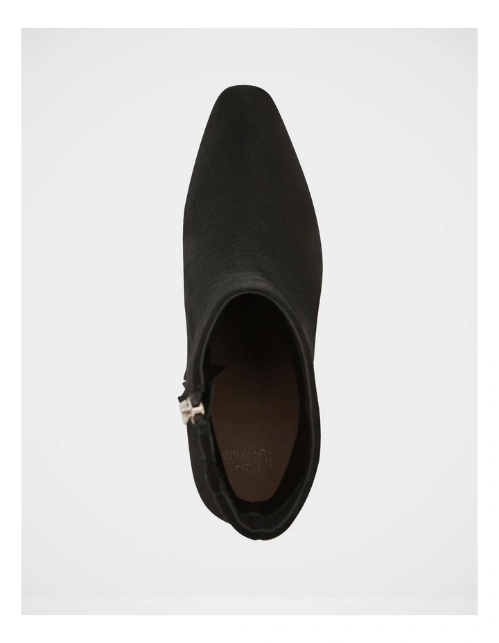 Honora Suede Leather Ankle Boot in Black image 5