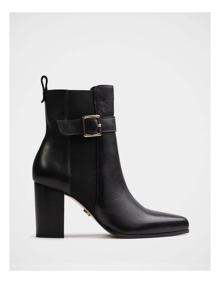 Holli Leather Ankle Boot in Black image 1