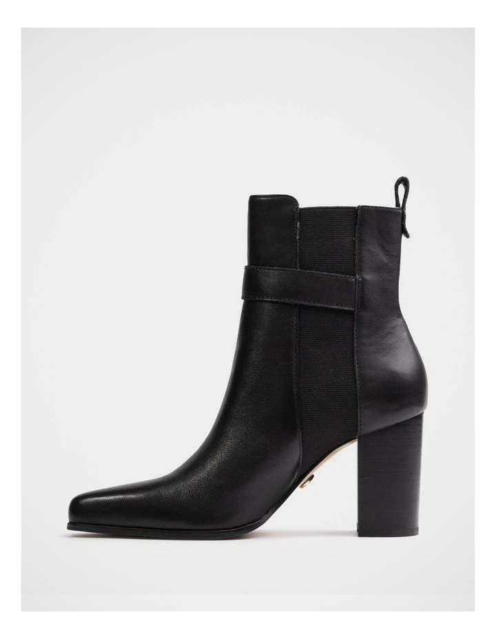 Holli Leather Ankle Boot in Black image 5