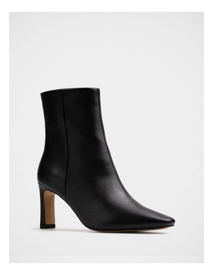 Nina Leather Ankle Boot in Black image 2