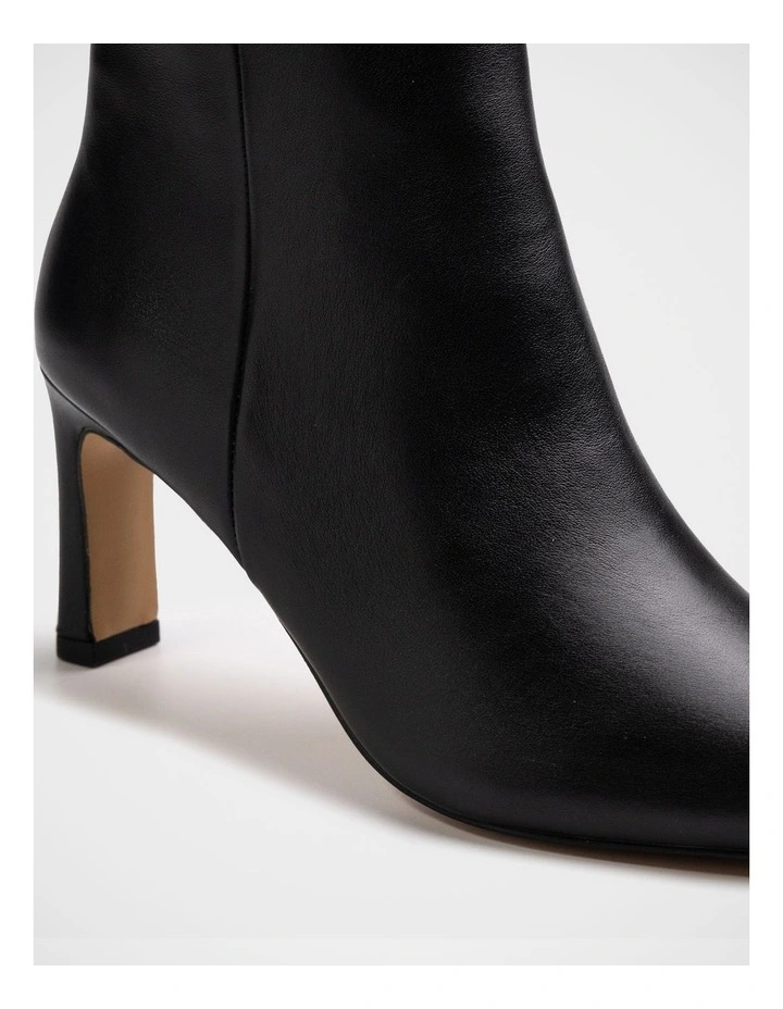Nina Leather Ankle Boot in Black image 3