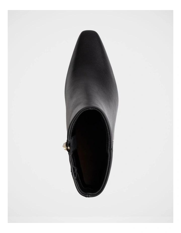Nina Leather Ankle Boot in Black image 5