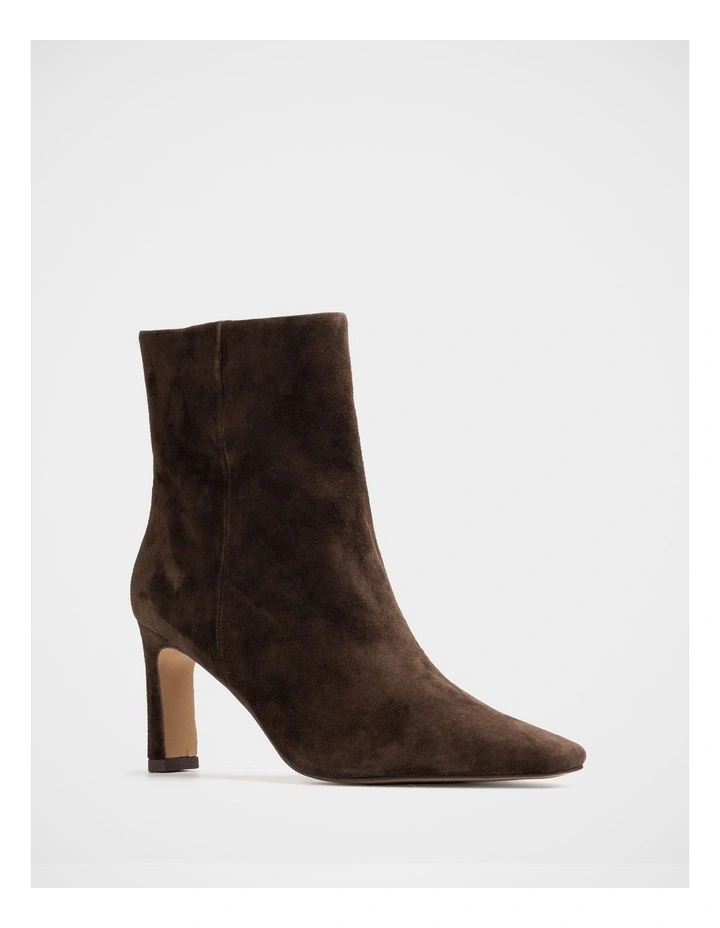 Nina Suede Leather Ankle Boot in Chocolate image 2