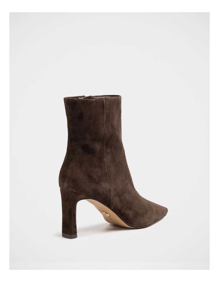 Nina Suede Leather Ankle Boot in Chocolate image 4