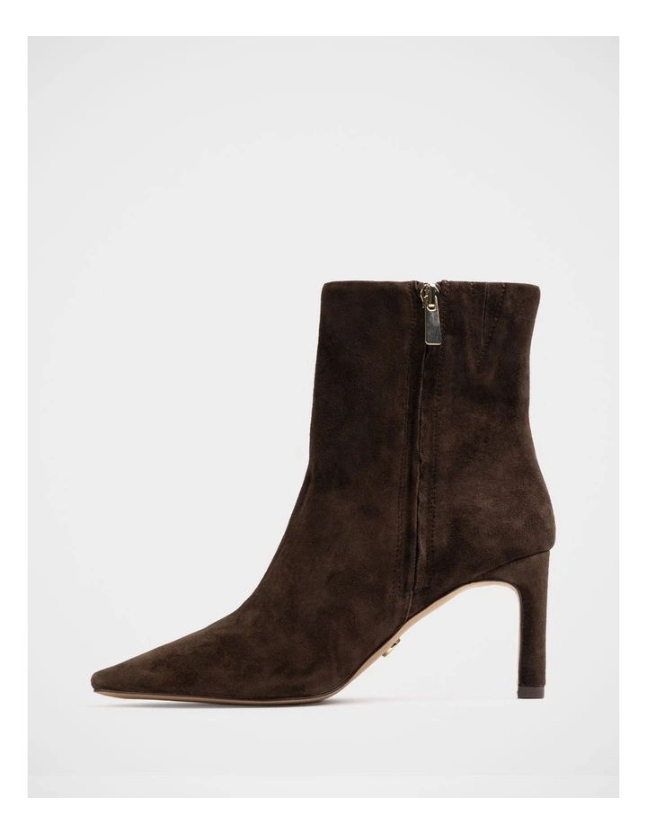 Nina Suede Leather Ankle Boot in Chocolate image 6