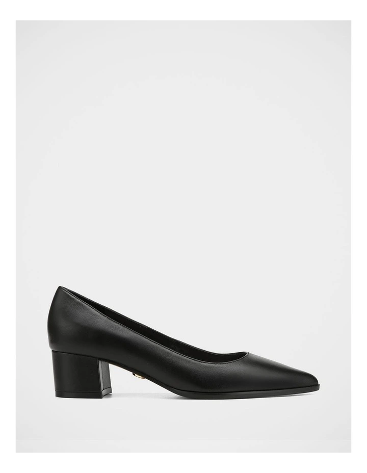 Fae Leather Pump in Black image 1