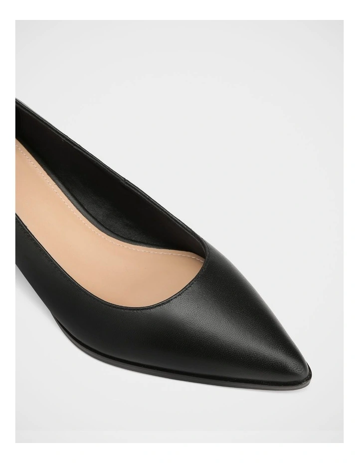 Fae Leather Pump in Black image 3