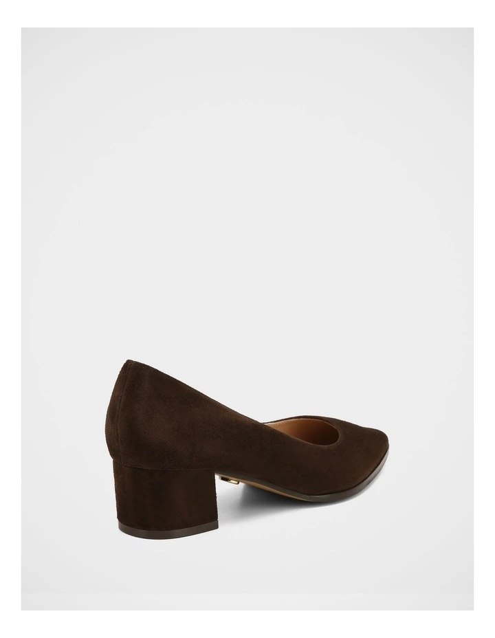 Fae Suede Leather Pump in Espresso image 4