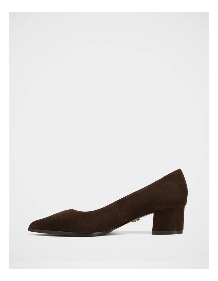 Fae Suede Leather Pump in Espresso image 6