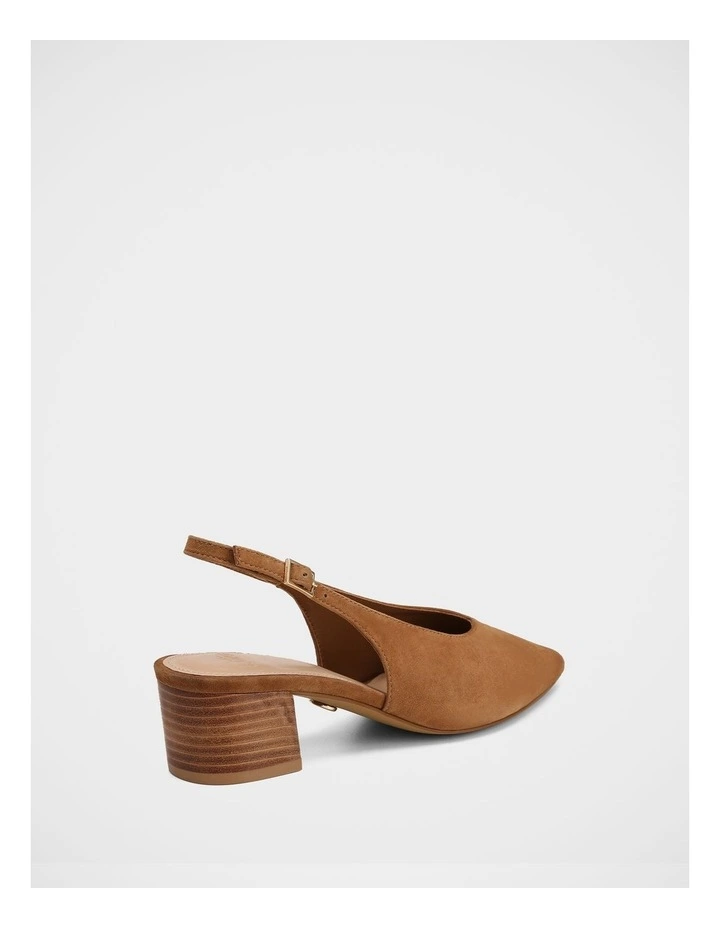 Fatima Suede Leather Slingback Shoe in Nutmeg image 4
