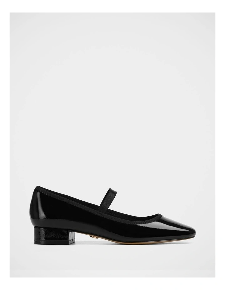 Alannah Crinkle Patent Leather Mary Jane in Black image 1